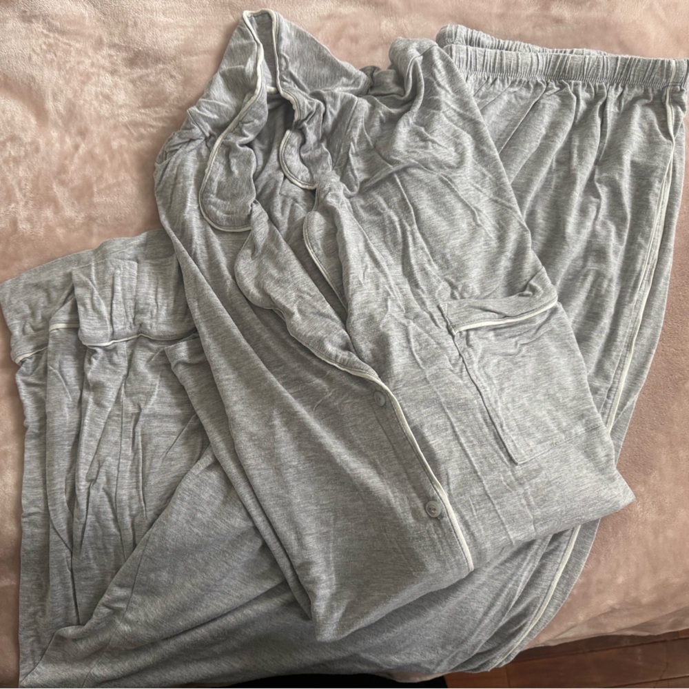 Aerie RealSoft Gray Pajama Set